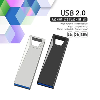USB2.0 128 gb Flash 32GB 64GB Kovové Prenosné Jednotky Pendriver Tvorivé Osobnosti Memory Stick Vysoká Rýchlosť Disku