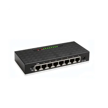 8Port Gigabit Ethernet Switch, Smart Switcher Vysoký Výkon 1000Mbps Sieťový Prepínač RJ45 Rozbočovača Internet Injektor EÚ Plug