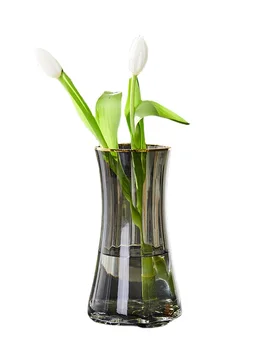 Svetlo Luxusné Tvorivé Jednoduché Primárna Farba Sklenené Vázy Transparentné Vodné Kvety Ľalie Obývacia Izba Kvet Usporiadanie Dekorácie