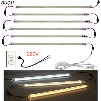 1-6Pcs 220V LED Panel Svetlo Pevné Pásy Pod Skriniek 72 LED Svetlomet Trubice Lightbar na Domácej Kuchyni Vnútorné Osvetlenie Podsvietenie