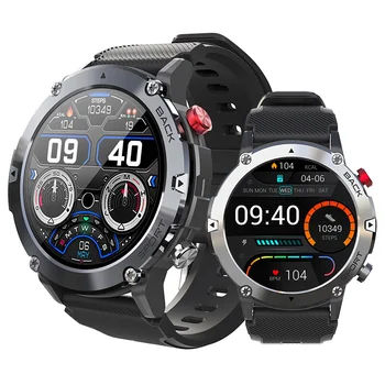 Vojenské C21 smartwatch Mužov Bluetooth hovor fitness tracker 5ATM nepremokavé športové náramkové smartwatch vhodné pre iPhone Android