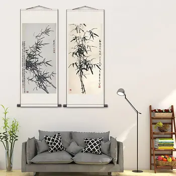 Čínsky Štýl, Slivky Bambusu Prejdite Obrazy Vintage Izba Dekor Estetické Wall Art Obývacia Izba Office Home Dekorácie Na Stenu Dekor