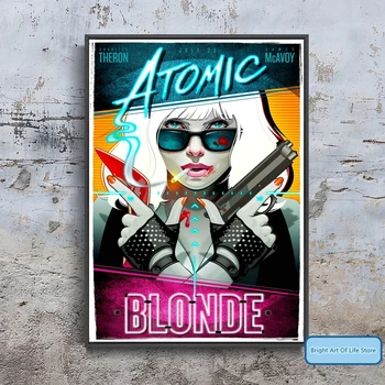 Spoločenstva Pre Atómovú Blondína (2017) Filmový Plagát, Foto Na Obálke Plátno Tlačiť Wall Art Domova (Bez Rámu)