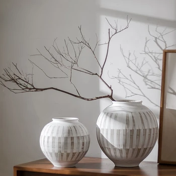 Výrobok je možné prispôsobiť.Japonské keramické vázy, vložka štýl obývacia izba, kvet usporiadanie dekorácie, mesiac
