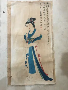 Čína Staré Prejdite Zhang Daqian je obraz Dámy Maľovanie ryžový Papier Maľovanie
