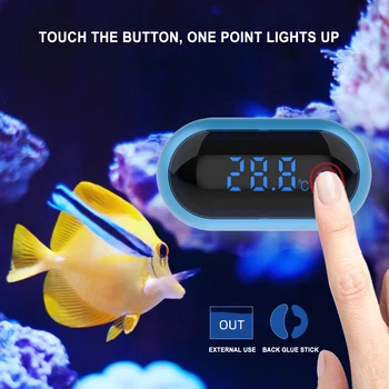 Digitálny Akvárium Teplomer Elektronický LCD Digitálny akvárium Meranie Teploty akvárium Temp Meter Akvárium Príslušenstvo