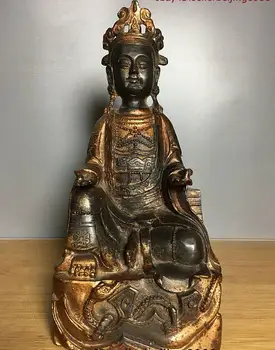Zbierať Ľudové Čína Čínskom Tibete Budhizmus Chrámu Bronzové Pozlátené Sochy Budhu