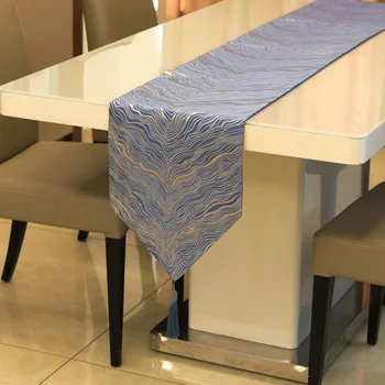 Svetlo luxusné vlna vzor stôl runner novej Čínskej jedálenský stôl čaj stôl posteľ konci uterák mäkká tkanina