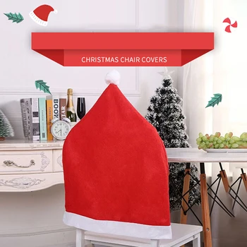 Veselé Vianoce Gnome Stoličky Kryt Santa Claus Bavlna Red Hat Stoličky Zadný Kryt