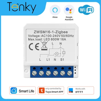 1/2/3/4 Gang Tuya Smart ZigBee DIY Light Switch 2-spôsob Kontroly Mini Smart Istič Inteligentný Život na Diaľkové Ovládanie Pre Alexa Domovská stránka Google