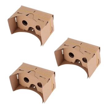 3X 6 Palcový DIY 3D VR Virtuálnej Reality Okuliare Sololitu Pre Google Kartón