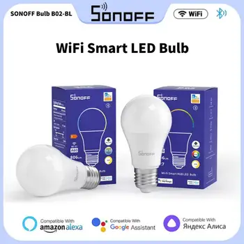 SONOFF B02/B05-BL WiFi Smart Žiarovky E26 E27 RGB LED Lampa Teplá Biela Farebné Stmievateľné Hlasové Ovládanie pre Alexa Domovská stránka Google