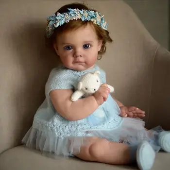60 CM Reborn Batoľa Maggie Dievča Bábiku 3D Farby Pleti Látkové Telo Silikónové Reborn Baby Doll Vysoko Kvalitné Ručne vyrábané Hračky Darček