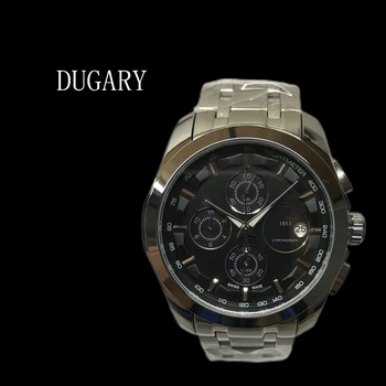DUGARY Módne Quartz Hodinky Chronograf 42mm nepremokavé svetelný ocele 316L pre mužov vysoko kvalitné Vojenské Muž náramkové hodinky
