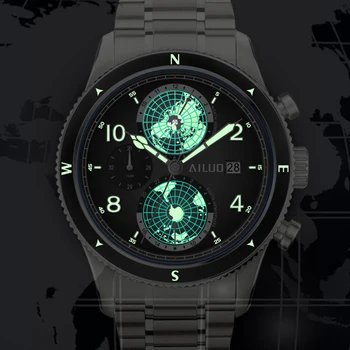 AILUO Automatické Hodinky Mužov Luxusné Športové Hodinky 42mm Mechanické náramkové hodinky Top Značky Nehrdzavejúcej Ocele Svetelný Nepremokavé Hodiny