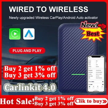 NOVÉ CarlinKit 4.0 Pre Káblové Bezdrôtové Pripojenie Handsfree Bezpečnej Jazdy Carplay AI Box 5G WiFi Bluetooth 5.0 Auto Príslušenstvo