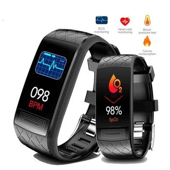 V3E EKG Inteligentný Náramok Fitness Srdcovej frekvencie, Krvného Tlaku SpO2 Monitor Smart Kapela Šport Náramok Vodotesný IP67 Mužov Smartwatch