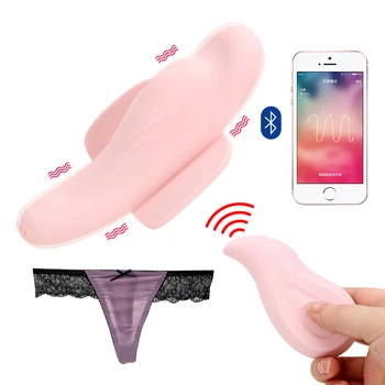 Neviditeľné C String Vibračné Nohavičky Bluetooth APP Bezdrôtové Diaľkové Ovládanie G-spot Masáž Klitorisu Stimulátor 12 Rýchlosti