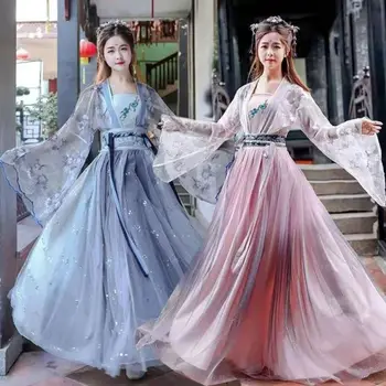 2023 Tradičné Ženy Kvet Hanfu Šaty Starovekej Čínskej Kostým Krásne Tanečné Hanfu Movies Princezná Tang Župan
