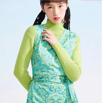 Zelená Tibetskej Šaty, Oblečenie pre Ženy Etnických Číňanov Jar