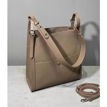 Vrchná vrstva cowhide Tote bag žien high-end veľká-kapacita prímestských taška 2023 luxusné mäkké pravej kože ramenný program Messenger tašky