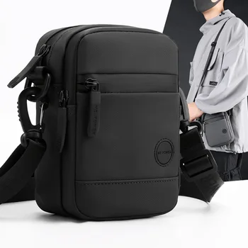 Nové pánske messenger bag malá taška mužov mini ramenný malé sedlo taška mobilný telefón taška multifunkčné pás taška