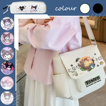 Ghibli Cartoon Bežné Veľkú Kapacitu Totoro Mužov Messenger Taška Plátno Crossbody Tašky Cez Rameno, Anime Tašky Andbags Žena Trend