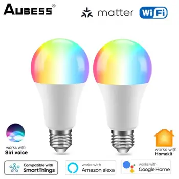 Ohľadu na to, WiFi, Smart Žiarovky Stmievateľné LED Svetlo E27 9W RGB+Teplá+Biela Homekit Ovládanie Práce s Siri Alexa Domovská stránka Google Smart Home