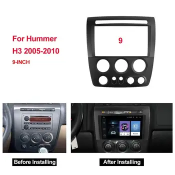 Auto Refitting CD, DVD, Rádio Fascia Rám pre 2005-2010 HUMMER H3 (LHD) 2DIN Stereo Dash Tvár Doska Rám Panelu Mount Kit