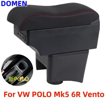 Pre VW Polo Opierkou Box Pre VW POLO Mk5 6R Vento Auto Opierkou Box Interiéru Vozidla Retrofit USB Popolník 2012-2018