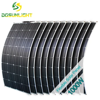 Pôvodné priame dodávky 1000w PET mono flexibilný solárny panel pre kempovanie