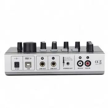 Alctron U16K MK3 USB Audio Interface karta Prenosný mini audio mixer usb zvuk Pre Živé Vysielanie