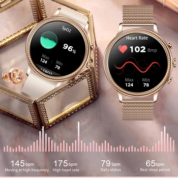 2023 Nové Žien Smartwatch V60 S Bluetooth Hovor 1.39 Palcový Full Dotykový Displej Pre Ženy, Luxusné Nepremokavé Šport Fitness pre systém IOS