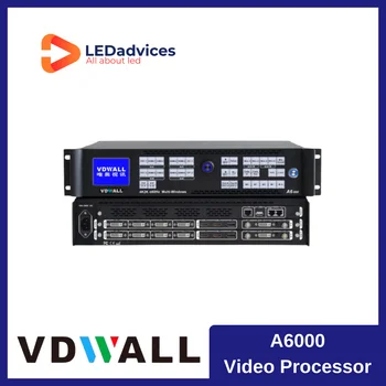 VDWALL A6000 Reálne 4K Full Farebné LED Video Procesor Pre LED Displej na Stenu Displej Regulátora 8 Kanálov, DVI Outp 18 Miliónov Pixelov