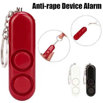 120dB sebaobrany Anti-znásilnenie Zariadenie Duálne Reproduktory Hlasný Alarm Upozorniť Útok Panika Bezpečnosť Osobné Bezpečnostné Keychain Taška Prívesok