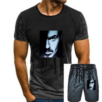 George Michael TVÁR, Čierne tričko bližšie 2 Dámy Vybavené tshirts