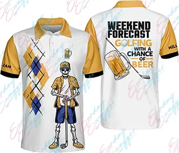 Nedeľa Swagger Golfové Tričko pánske T-shirt Športové Letné Tričko Krátky Rukáv Priedušná Jersey Mtb Rybárske Tričko
