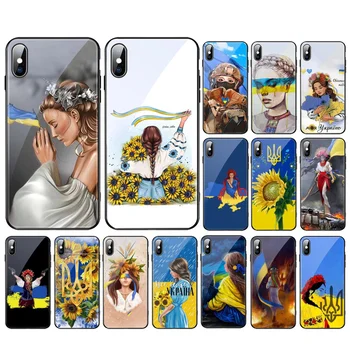 Ukrajina Vlajka dievča Sklo telefón puzdro Pre Samsung Galaxy S22 S23 S21 S20 Ultra S20 S21 S22 S20FE A52 A33 A13 A32