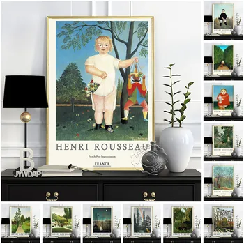 Henri Rousseau Múzeum Výstava, Plagát, Chlapec Na Skalách Nástenné Maľby, Rovníkovej Jungle Wall Art, Rousseau Retro Výtlačkov