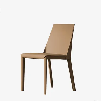 Jednotlivé Moderné Jedálenské Stoličky Dizajnér Relaxovať Kožené Jedálne Stoličky Nordic Prízvuk Lehátko Pliante bytový Nábytok MQ50KT