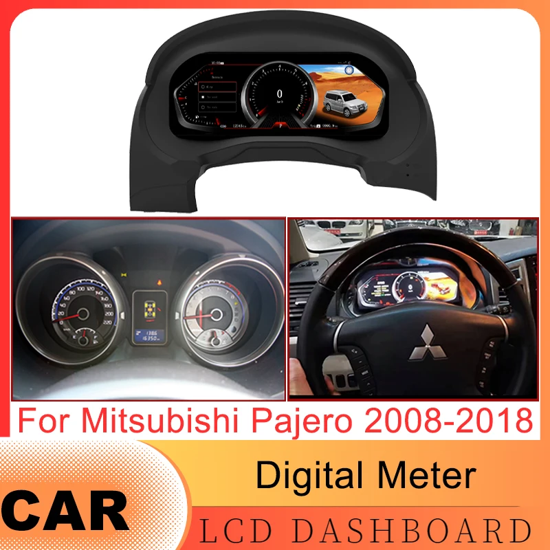 2023 Najnovšie Auto LCD Digitálny Panel Panel združenom Kohút Tachometra Na Mitsubishi Pajero 2008-2018 HD Vedúci Jednotky . ' - ' . 0