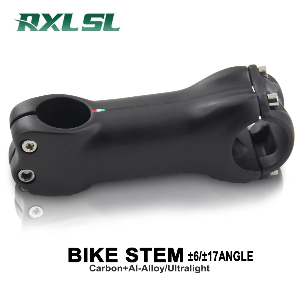 RXL SL Požičovňa Kormidlo Kmeňových 6/17 Stupeň 31.8 mm Uhlíka Cestných Bicyklov Kmeňových UD Matný MTB držadlo Kmeňových Bike Príslušenstvo . ' - ' . 0