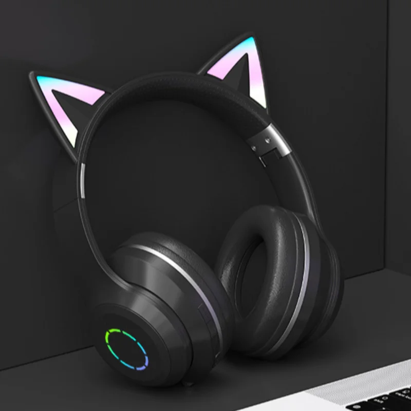 Nový Headset Bluetooth Headset ST89M Postupnej Zmene LED Svetlo Cute Cat Série Mačka Ucho Wreless Bluetooth Headset . ' - ' . 1
