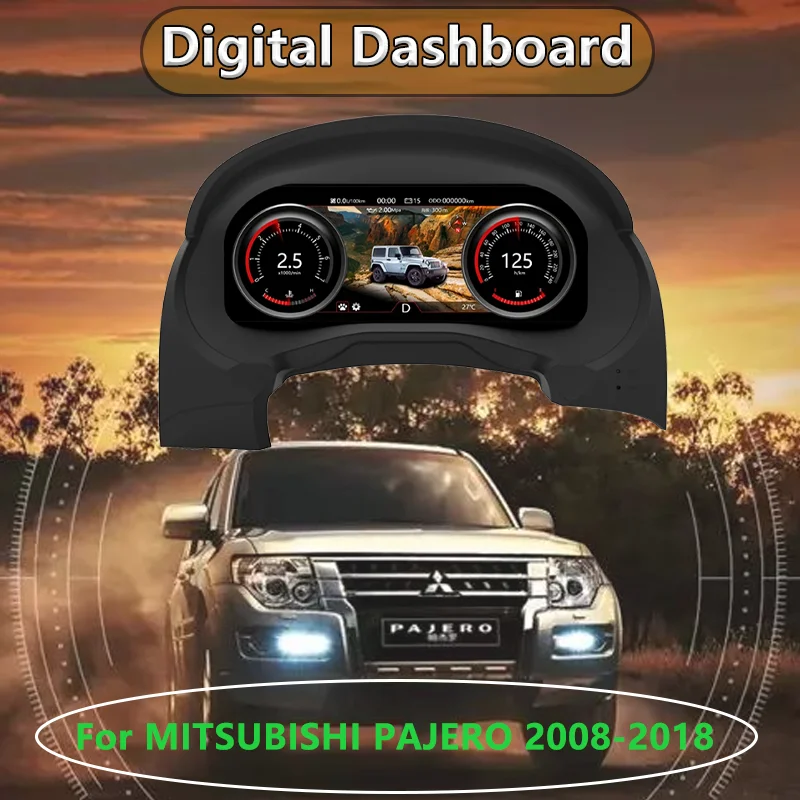 2023 Najnovšie Auto LCD Digitálny Panel Panel združenom Kohút Tachometra Na Mitsubishi Pajero 2008-2018 HD Vedúci Jednotky . ' - ' . 1