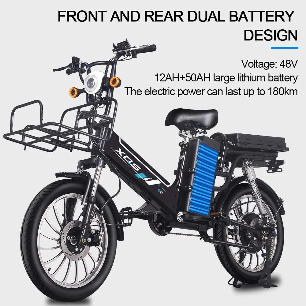 Profesionálny Elektrický Bicykel 50AH+12AH Reálne možnosti Klince 20-palcový 48V, A navyše dvojica batérií 12ah 50ah . ' - ' . 1