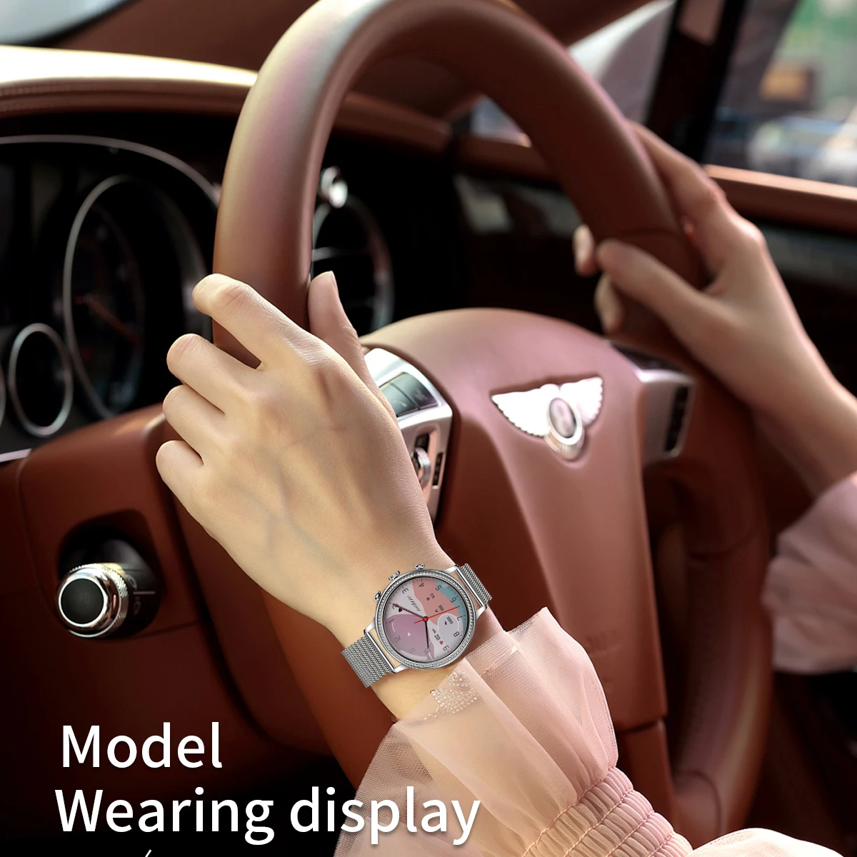 2023 Nové Žien Smartwatch V60 S Bluetooth Hovor 1.39 Palcový Full Dotykový Displej Pre Ženy, Luxusné Nepremokavé Šport Fitness pre systém IOS . ' - ' . 1