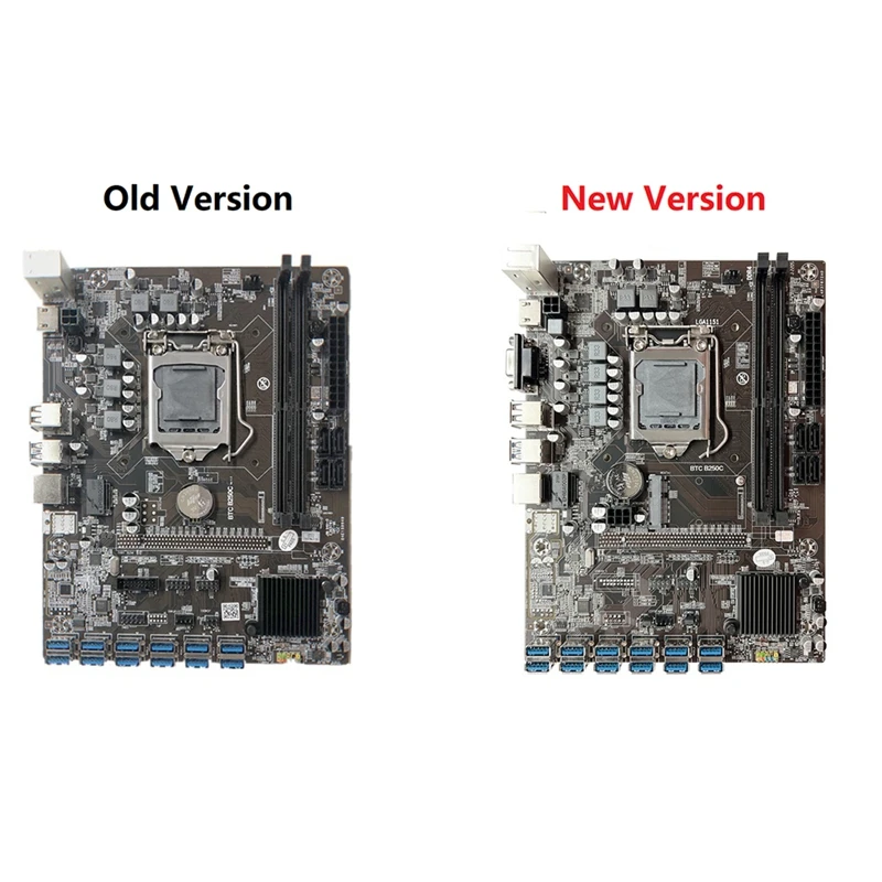 B250C BTC Ťažba Doske+SATA Kábel 12XPCIE Na USB3.0 Slot GPU LGA1151 DDR4 Pre BTC Baník . ' - ' . 1