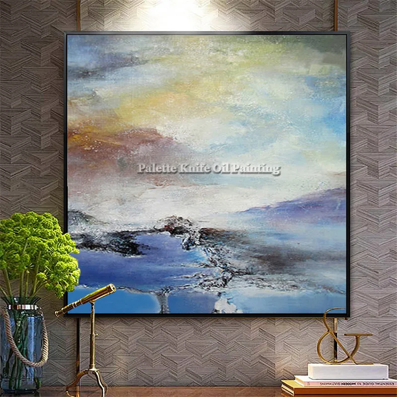 Nordic maľovanie na plátno na stenu umenie fotografie pre obývacia izba domova abstraktné ručne maľované quadros umenie cuadros decoracion016 . ' - ' . 2
