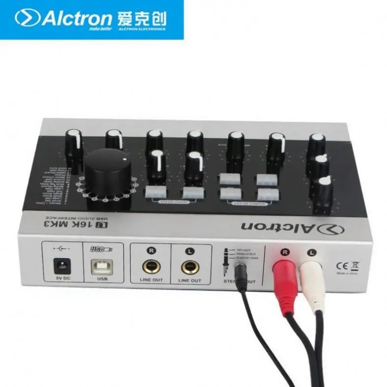 Alctron U16K MK3 USB Audio Interface karta Prenosný mini audio mixer usb zvuk Pre Živé Vysielanie . ' - ' . 2