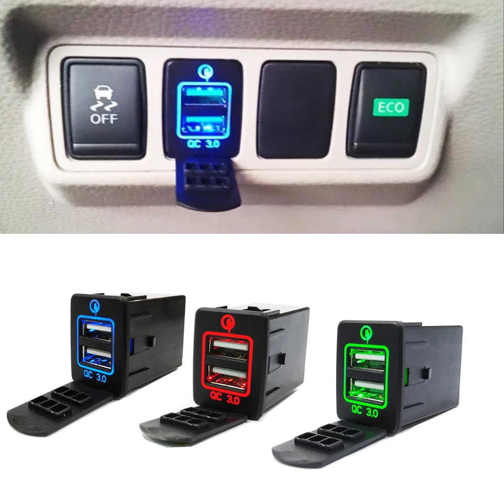 Pre Nissan Sylphy 2012 2013 2015 2016-2019 Auto QC 3.0 Rýchle Nabitie Rýchle Nabíjanie Dual USB Napätie Displej Zásuvka . ' - ' . 3
